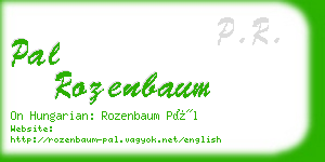 pal rozenbaum business card